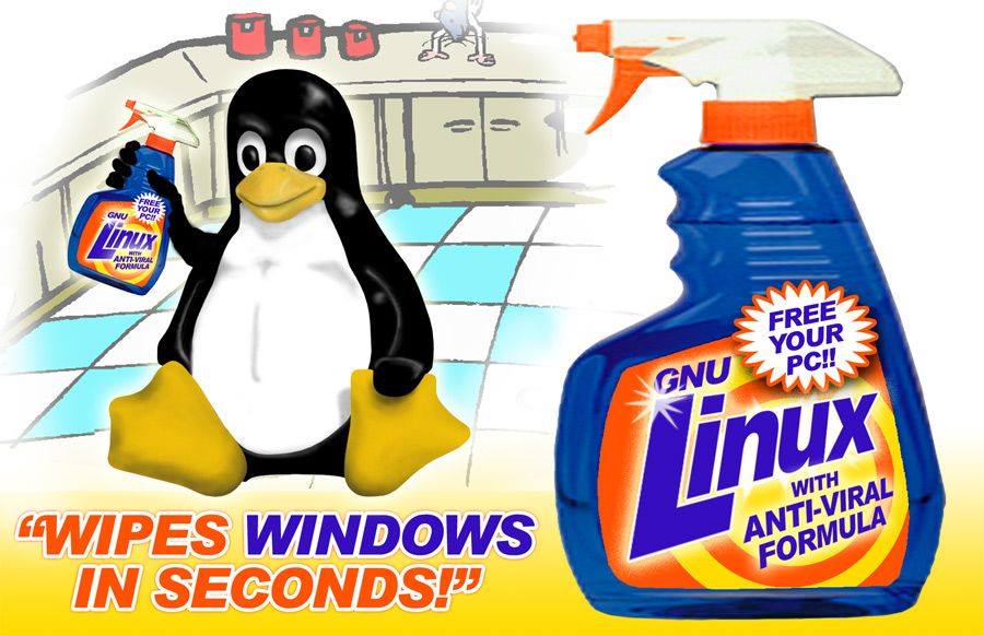 GNU LINUX wipe Windows