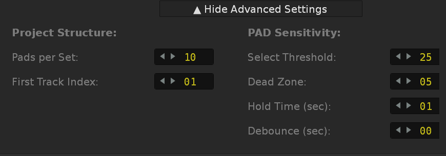 Advanced Settings Detail